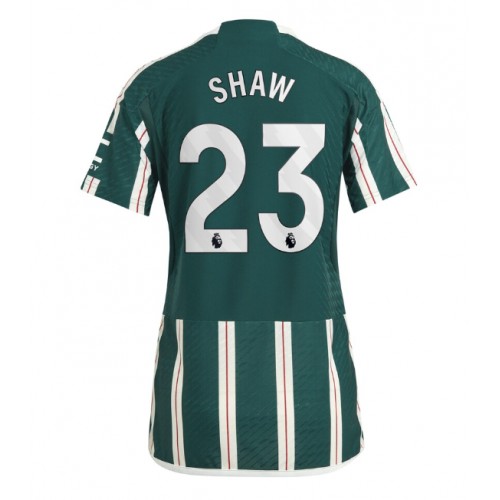 Dámy Fotbalový dres Manchester United Luke Shaw #23 2023-24 Venkovní Krátký Rukáv
